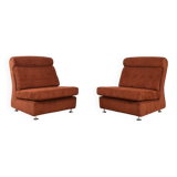 Mid-Century Italian Lounge Chairs, 1970s, Set of 2