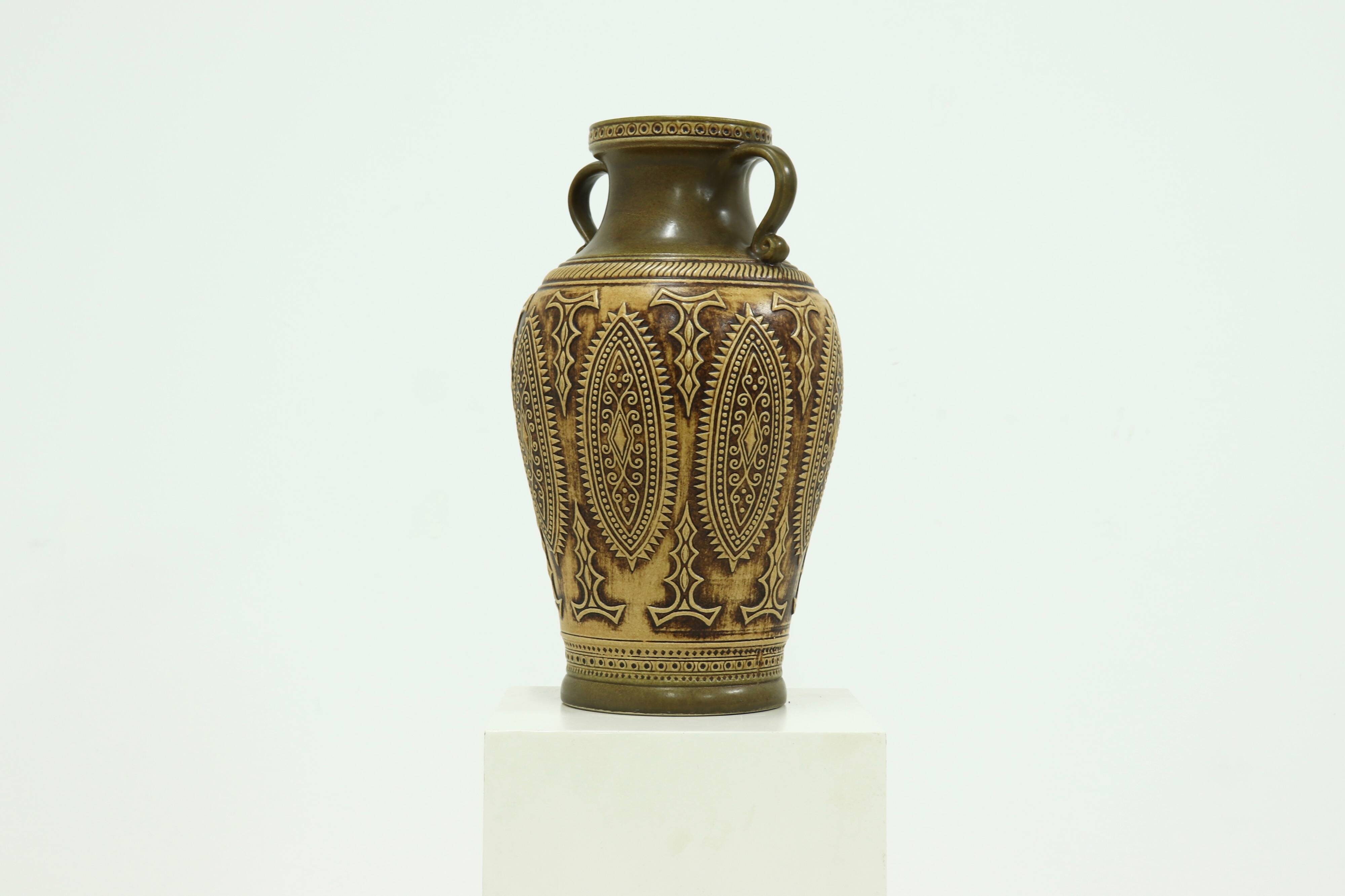 XL Jasba Vase in Earth Tones 1960s