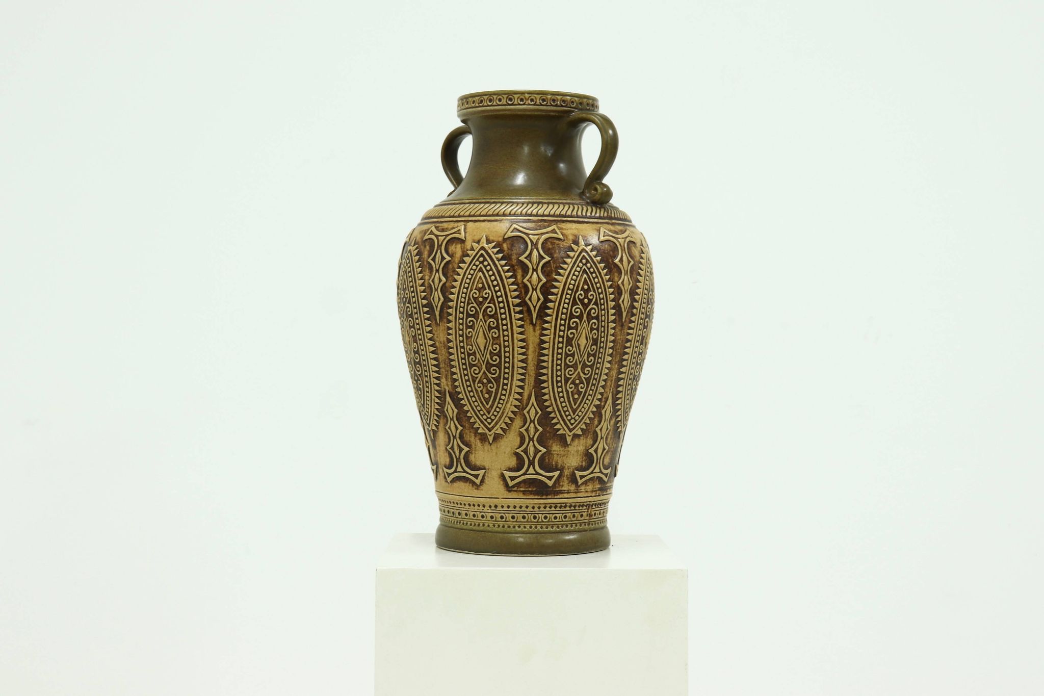 XL Jasba Vase in Earth Tones 1960s