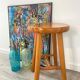 Pine tripod stool