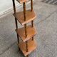 1970 dismantlable oak corner shelf with 4 levels