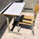 Vintage elbe industrial school office 1960 & tubax chair