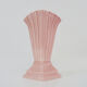 Vintage shell vase in pink ceramic from the 50s