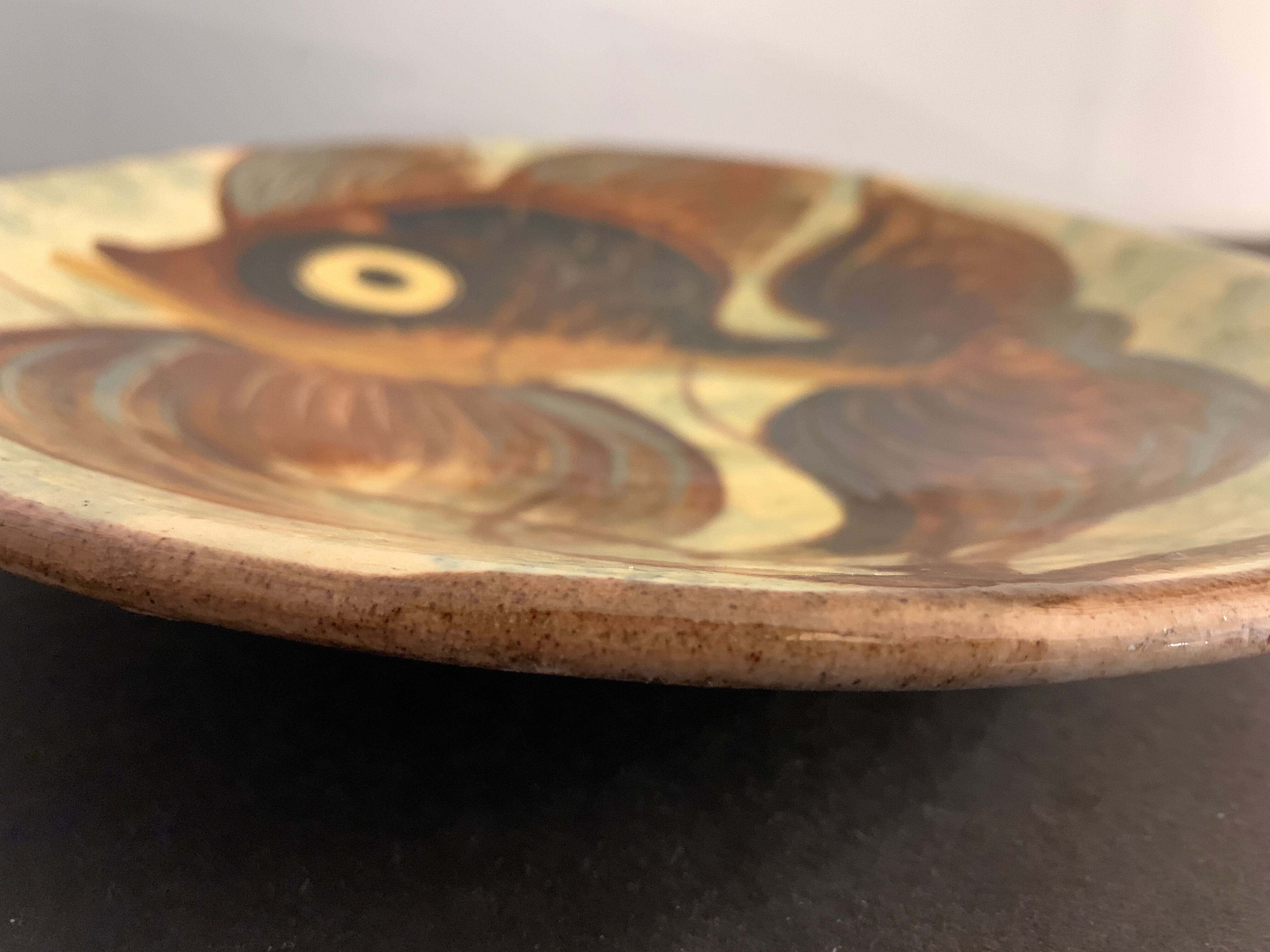 Glazed ceramic dish Puigdemont poisson, 1960