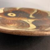 Glazed ceramic dish Puigdemont poisson, 1960