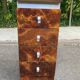 Commode loupe d'orme 1970 4 tiroirs