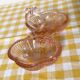 Pink molded double glass salt shaker