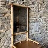 Wall mirror - 1 rattan drawer