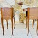 Pair of Louis XV style bedside tables in oak