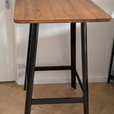 Black and raw pine high bar table