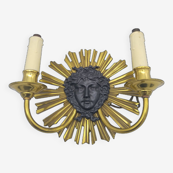 Applique soleil en bronze style Louis XIV