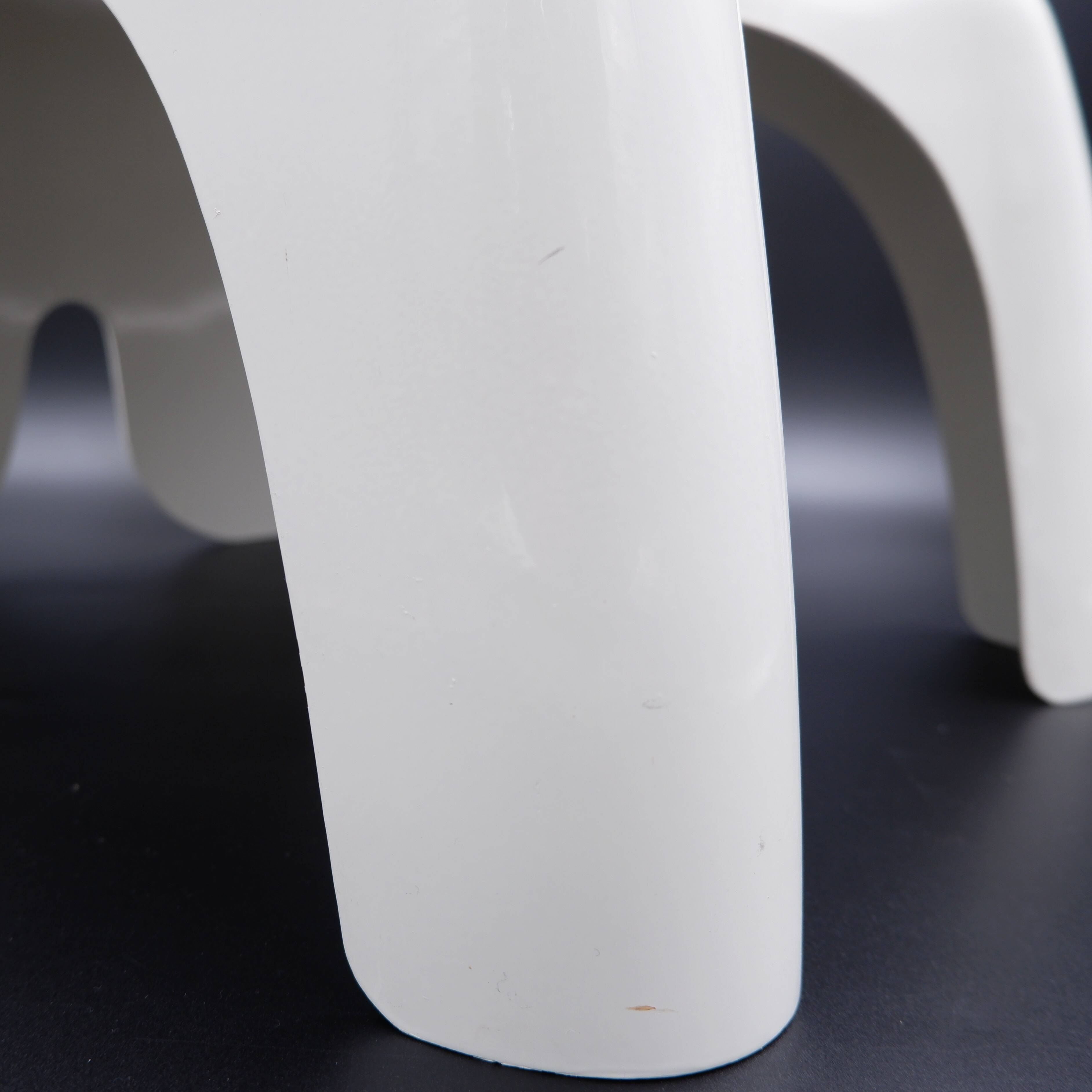 Vintage white Efebino stool by Stacy Dukes for Artemide, 1960s