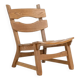 Brutalist lounge chair in solid oak by Dittmann & Co. for AWA Radboud
