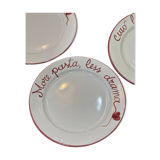 Hand-painted Italian plate "More Pasta, less drama"