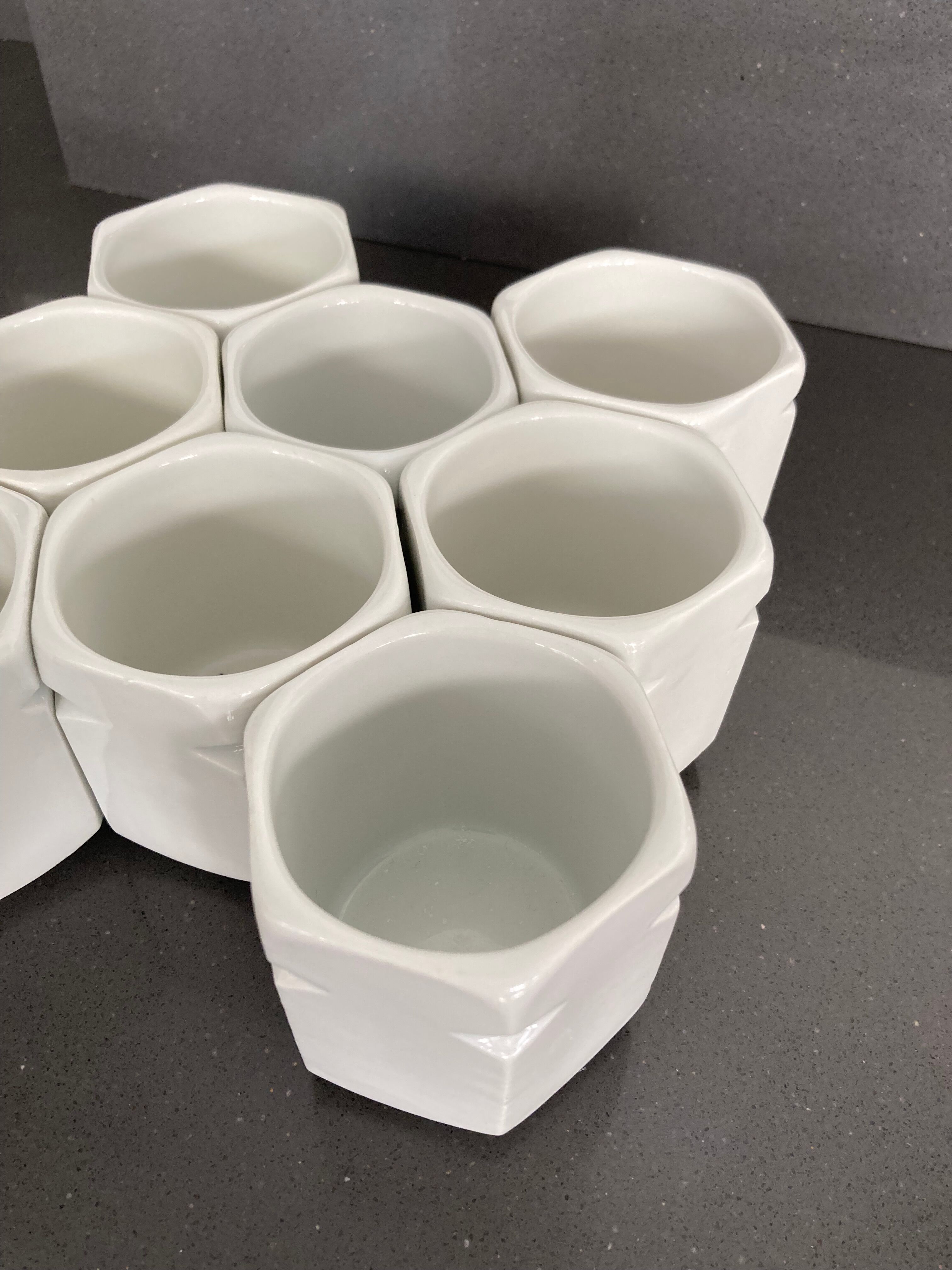 set of 8 jars yogurt porcelain Yalacta