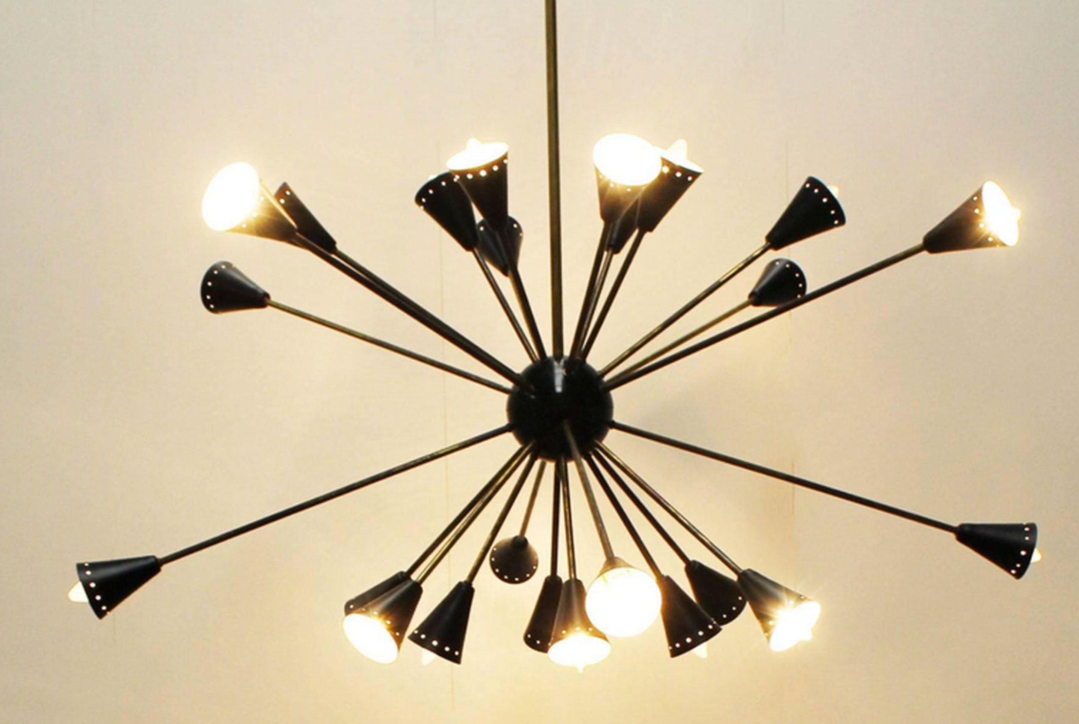 Sputnik chandelier 24 arms black
