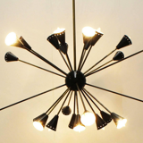 Sputnik chandelier 24 arms black