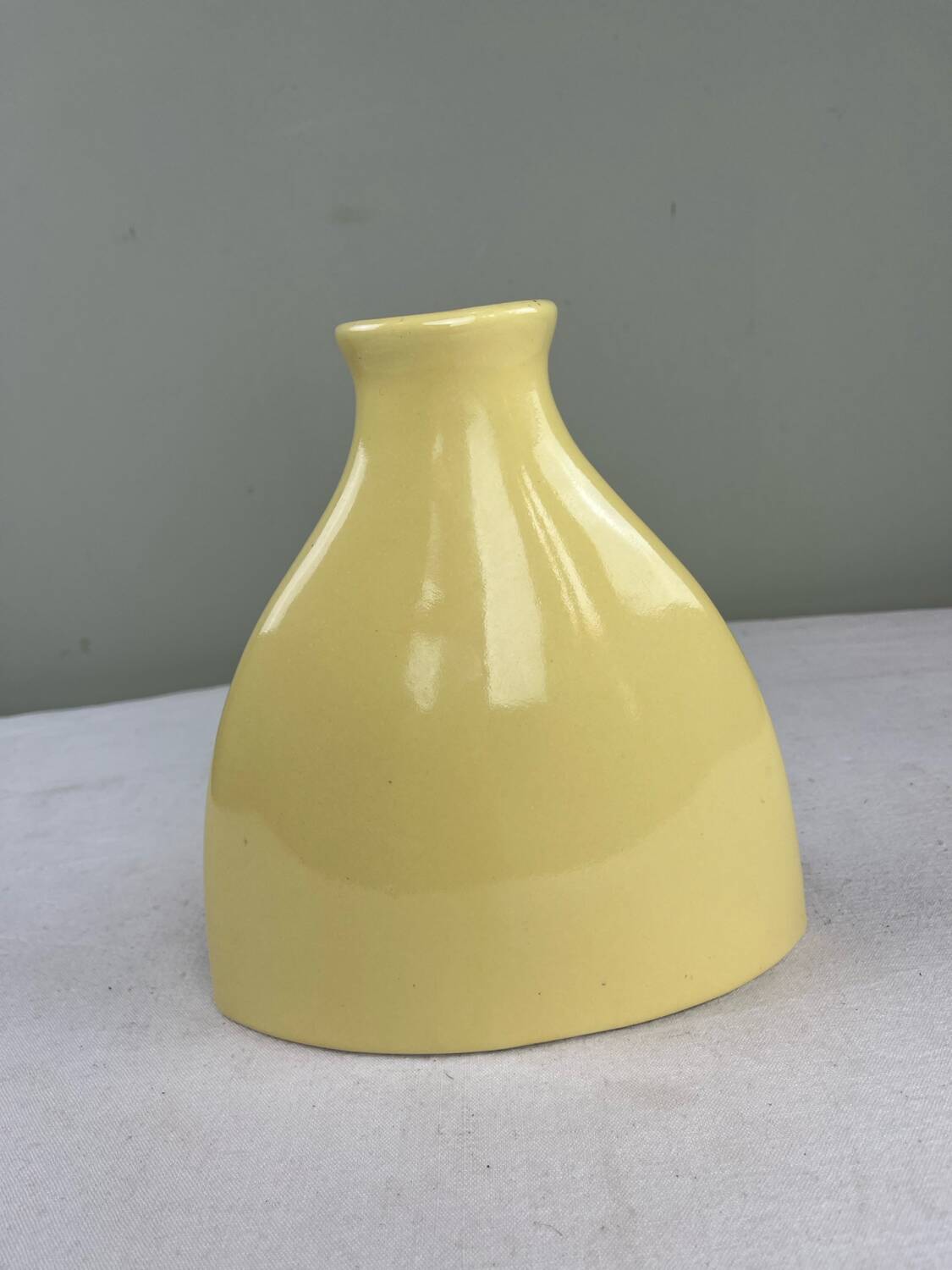 Vintage yellow ceramic vase