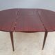Extendable table mahogany lacquered 1960 butterfly extensions