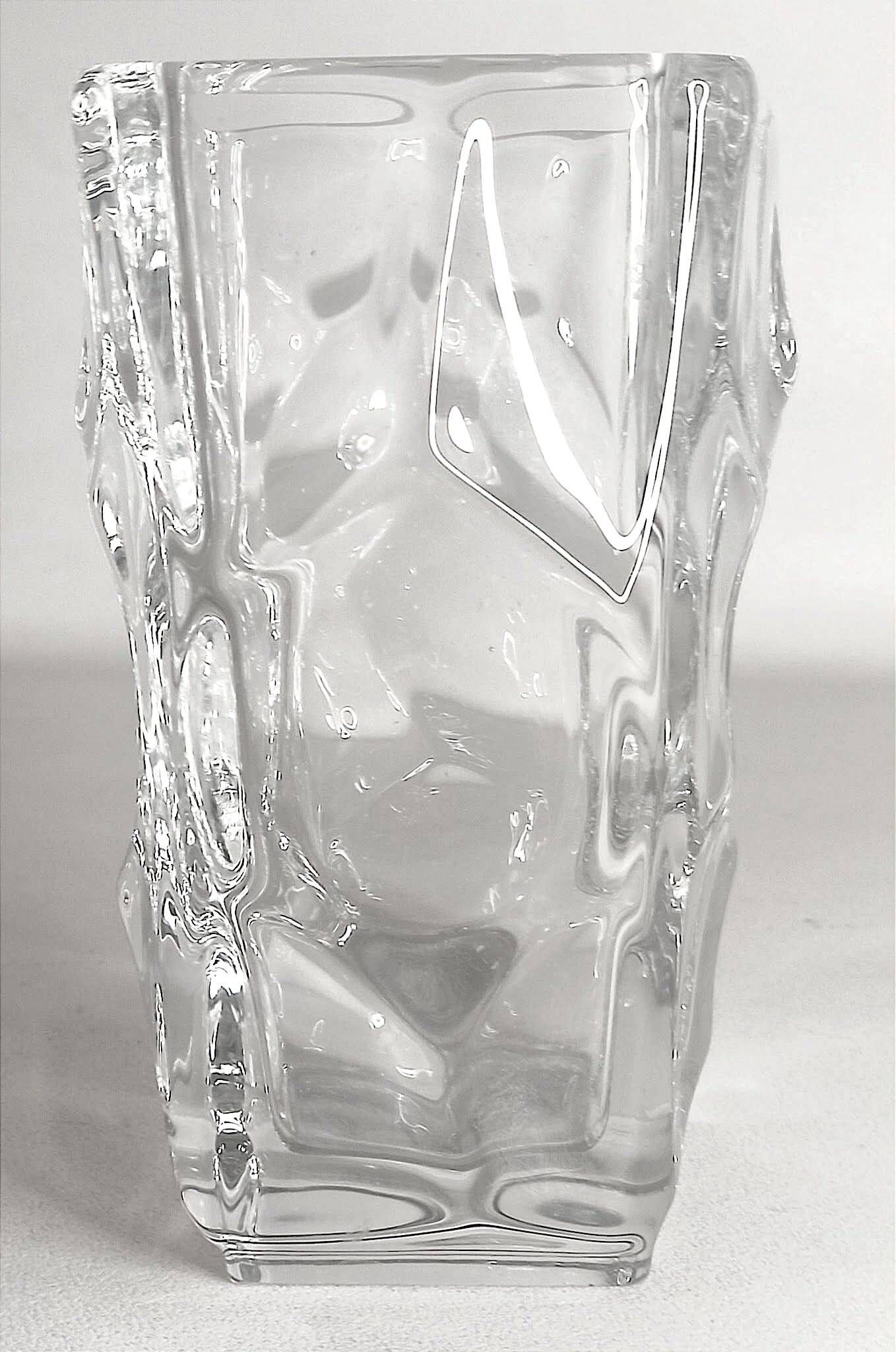 Crystal vase from Vannes, 1950s, height 21 cm.
