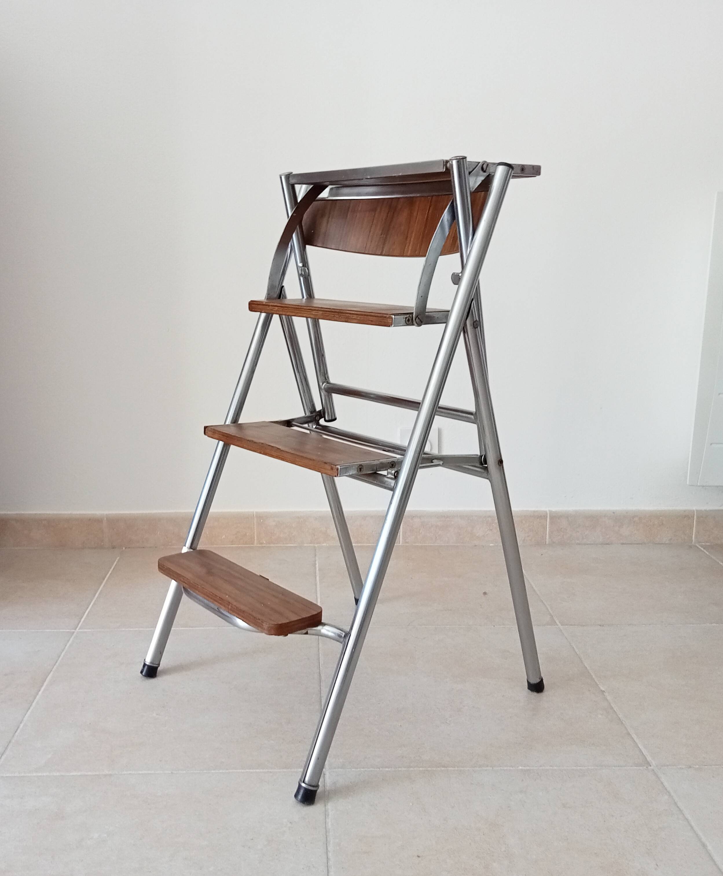 Stepladder vintage formica chair 70s/80s