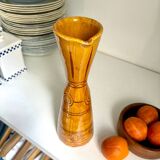Ocher glazed ceramic pitcher