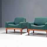Romantica living room set by Piero Ranzani for Elam in walnut Italy 1950s