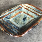 Vide-poche modernist bowl in glazed porcelain stoneware