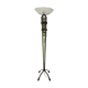 Art Deco floor lamp with wrought iron roses and green patina