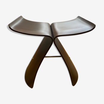 Stool "Butterfly stool" by Sori Yanagi (1954) in rosewood edition Vitra