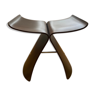 Stool "Butterfly stool" by Sori Yanagi (1954) in rosewood edition Vitra