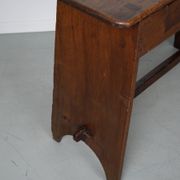 Antique rustic farmhouse fruitwood side table, France, 19th century
