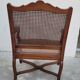 Louis XV Regency cane armchair leather armrests decorated with shell