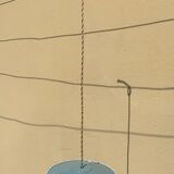 Suspension lampshade vintage blue and white
