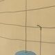 Suspension abat jour vintage bleu et blanc