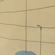 Suspension lampshade vintage blue and white