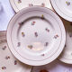 6 flat plate floral salines