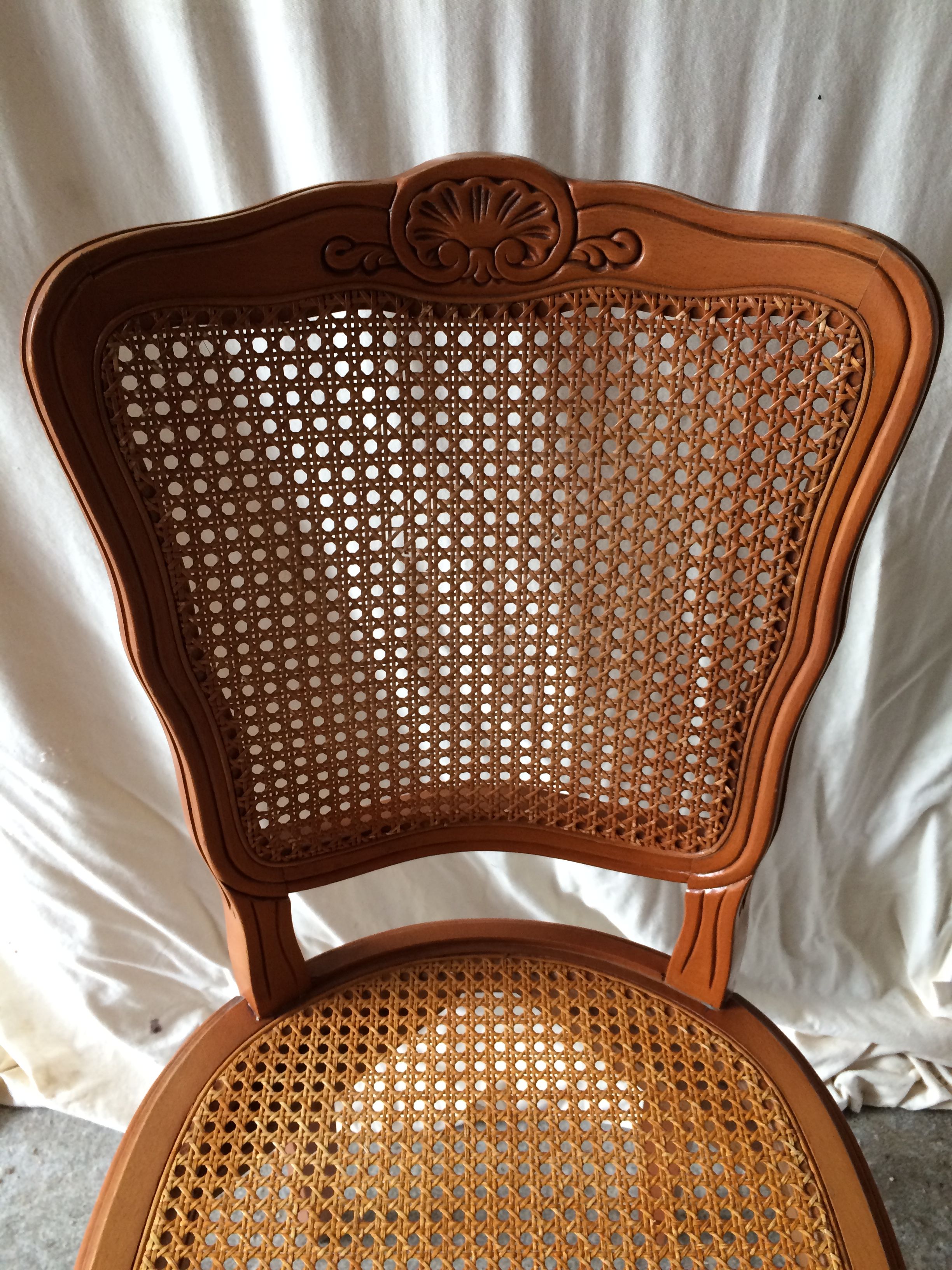 Series of 8 Chairs Style LOUIS XV Wood - Assise - Vintage Cannés File