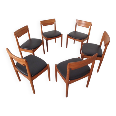 Danish Teak Dining Chairs from Glostrup, 1960s, Set of 6