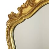 Gold Leaf Gilded Deknudt Crested Mirror Facet Hollywood Regency