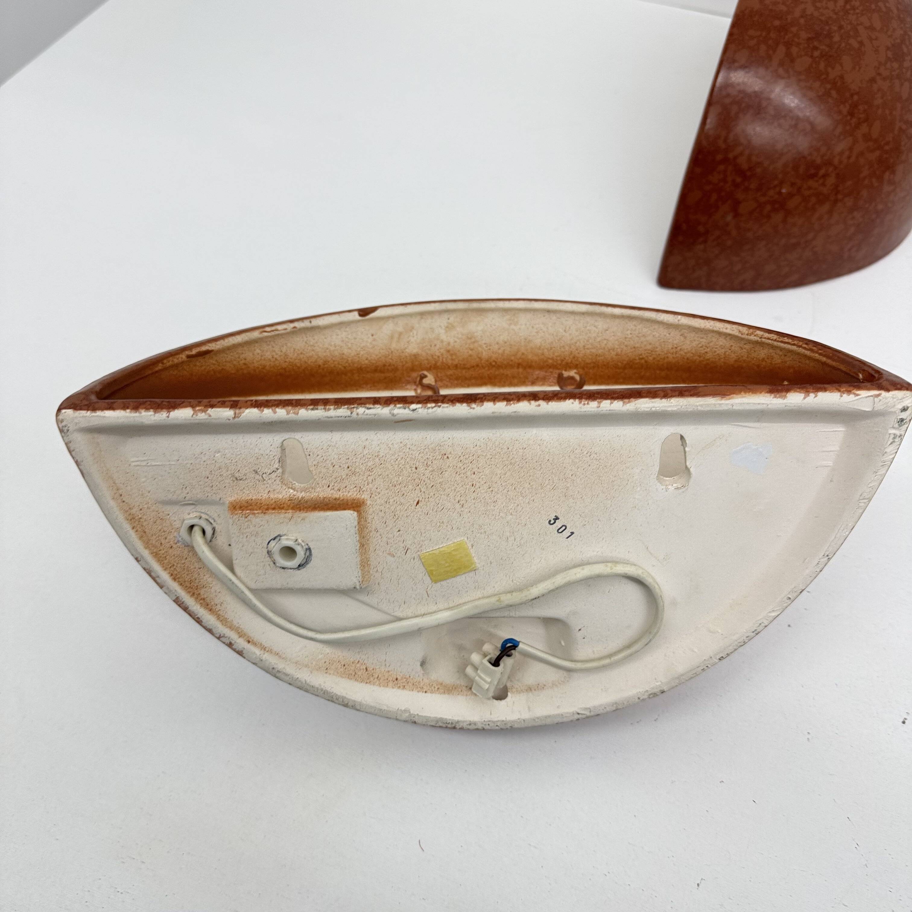 Mid-Century set of 4 ceramic wall lamp sconce , 1970s