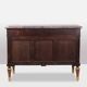 Empire style chest of drawers in lacquer, bronze and marble. Nineteenth century.