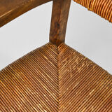 Pair of French armchairs with twisted legs in the style of Charles Dudouyt, France, 1940s.