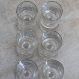 6 vintage Luminarc liqueur glasses, Sweden model - Clear glass