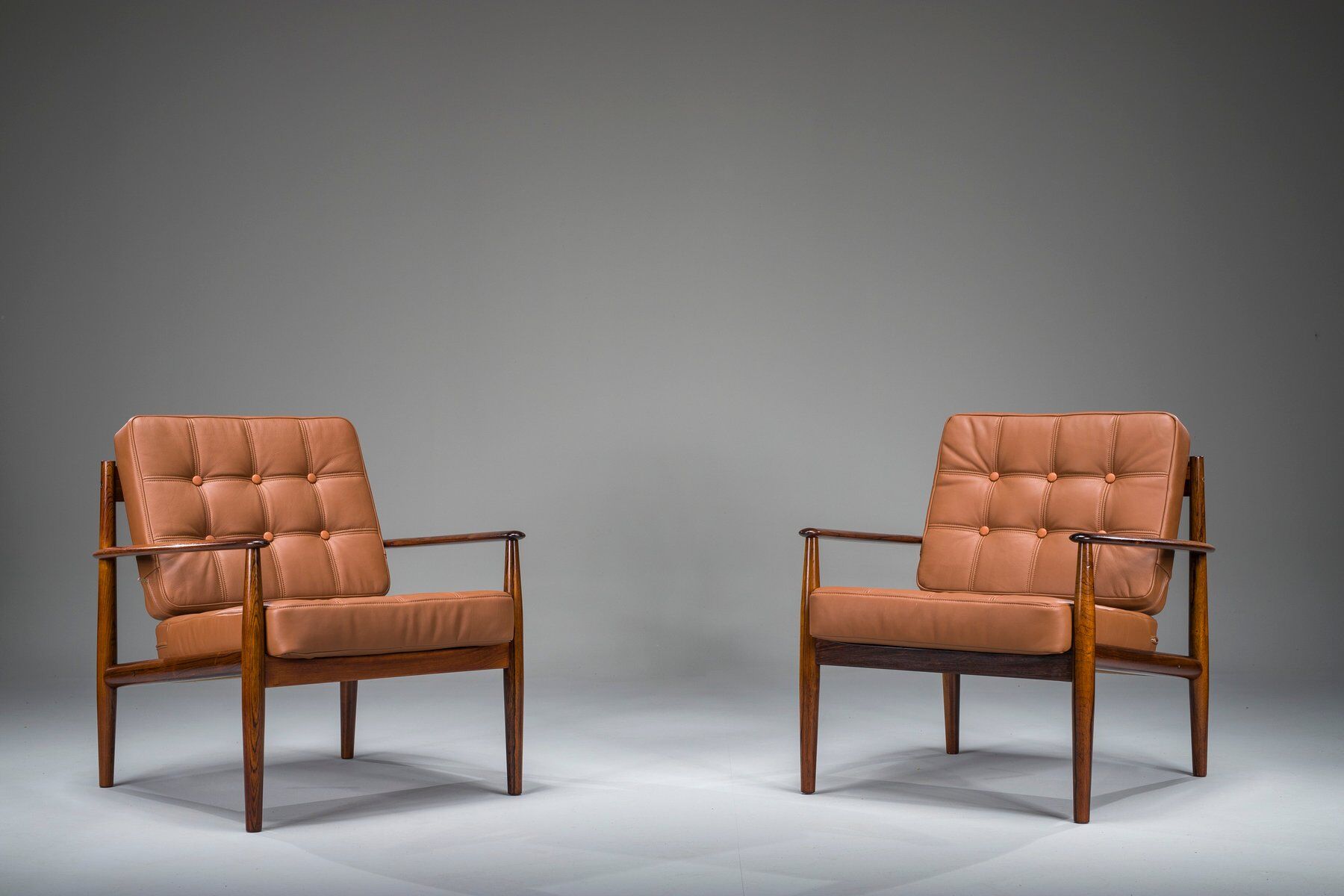 Set of Model 118 armchairs in rosewood by Grete Jalk for France & Son, 1960s