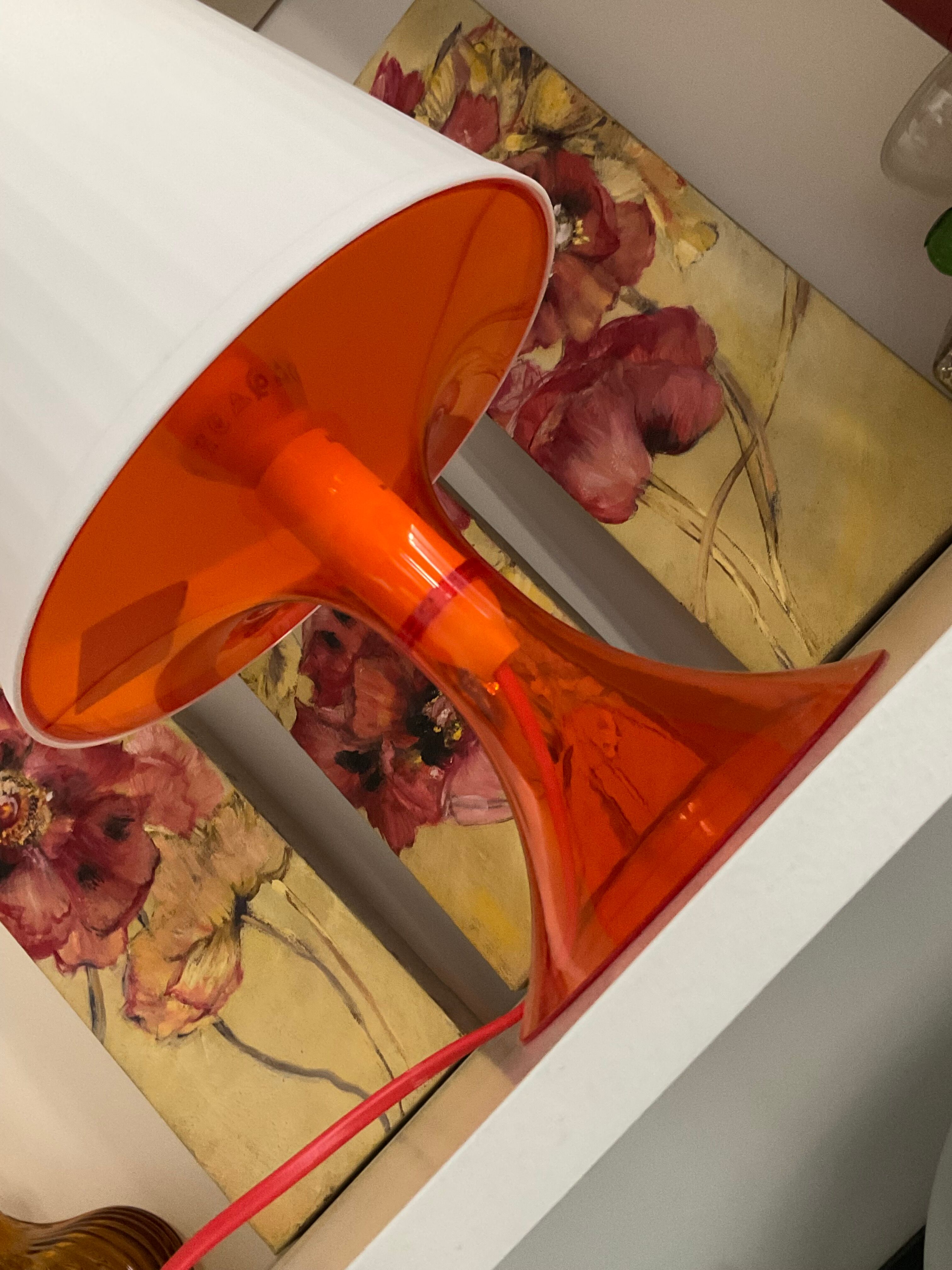 Orange plexi lamp ikea 90s Carl Ojerstam