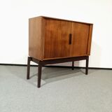 Mid-century audio cabinet with sliding door