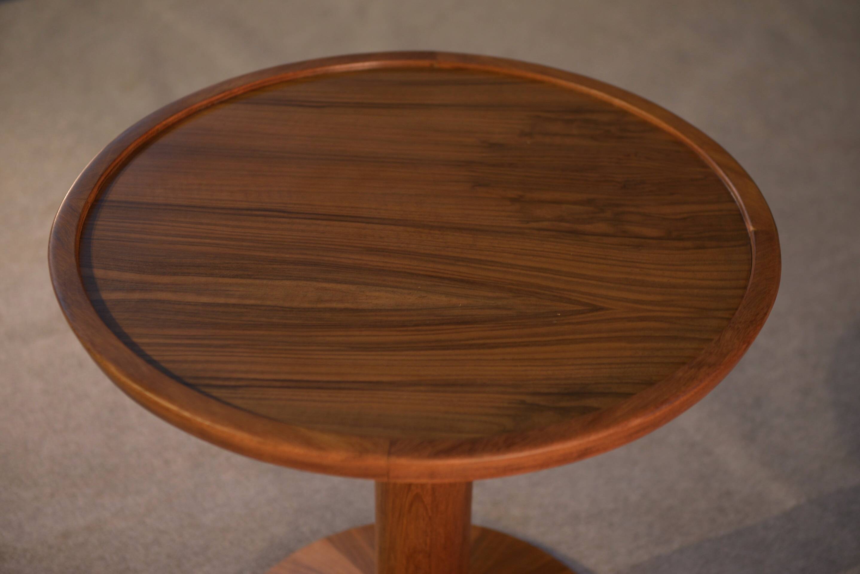 Scandinavian teak pedestal table, 1970s