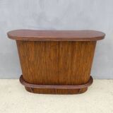 Vintage curved bamboo bar