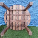 Table ronde en bois massif